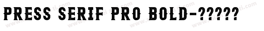 Press Serif Pro Bold字体转换